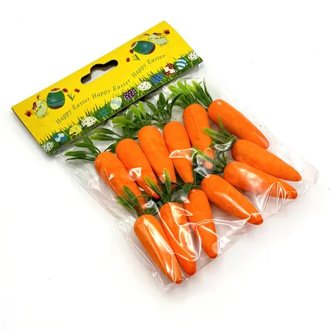 Easter Simulation Orange Foam Carrot Ornaments For Home Party Festive Decoration Cartoon Vegetable Easter Tree Decor