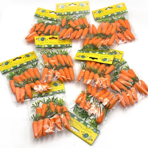 Easter Simulation Orange Foam Carrot Ornaments For Home Party Festive Decoration Cartoon Vegetable Easter Tree Decor