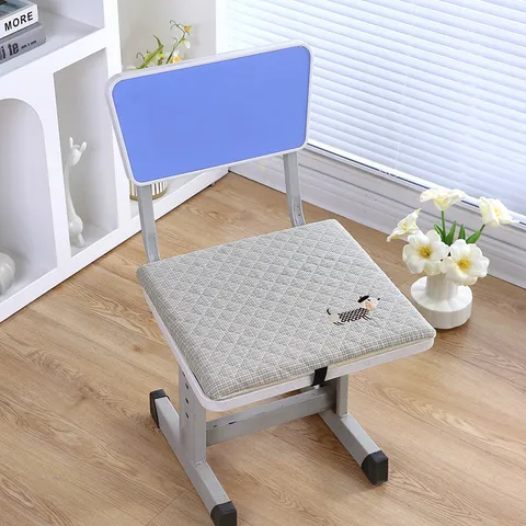 Memory Foam Chair Cushion Cute Dachshund Embroidery Square Non-Slip Seat Pad For Student Classroom Office Home Chair