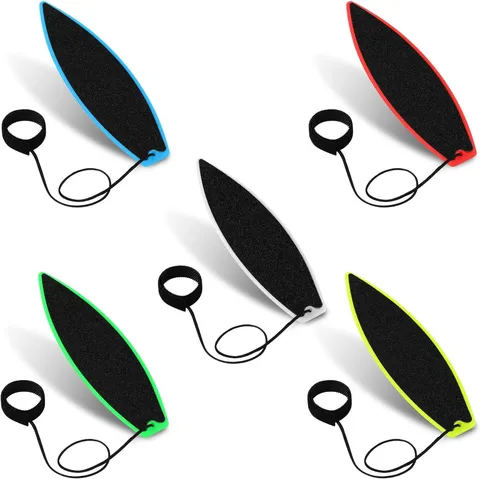 Mini Plastic Finger Surfboard Novelty Stress Relief Fingertip Toy With Leash For Car Window Surfing Teens Adults Everyday Creative Game