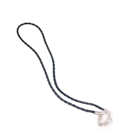 Black Wax Cord Necklace String With Silver Metal Lobster Clasp Extension Chain For DIY Jewelry Making Pendant Lanyard Men Women