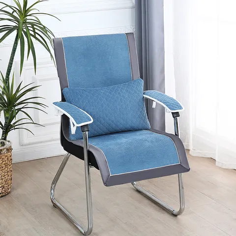 Style Nordique Rayé Housse de Chaise de Bureau Polyester Anti-Poussière Protecteur Antidérapant Pour Chaises de Bureau