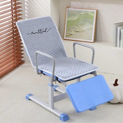 Housse de Chaise Étudiant Coussin de Chaise de Bureau Matelassé Coussin de Sieste Pliable Avec Broderie Coussin de Siège de Classe