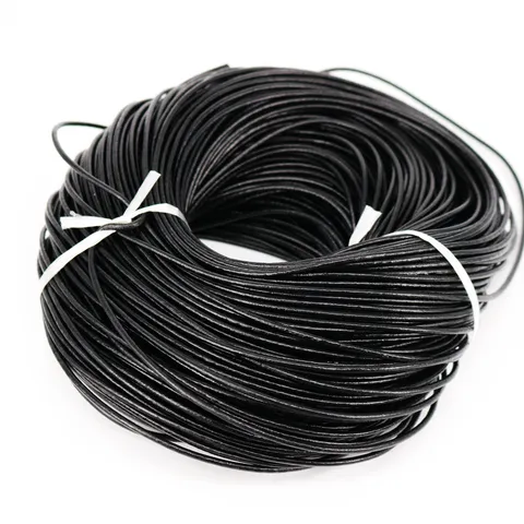 Genuine Leather Cord Round Leather String Braided Thread Spool For DIY Necklace Bracelet Jewelry Making Craft Supply Beading Rope
