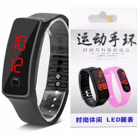 Reloj Deportivo Digital LED de Silicona Reloj de Pulsera Electrónico de Moda para Niños Hombres Mujeres Estudiantes Regalo