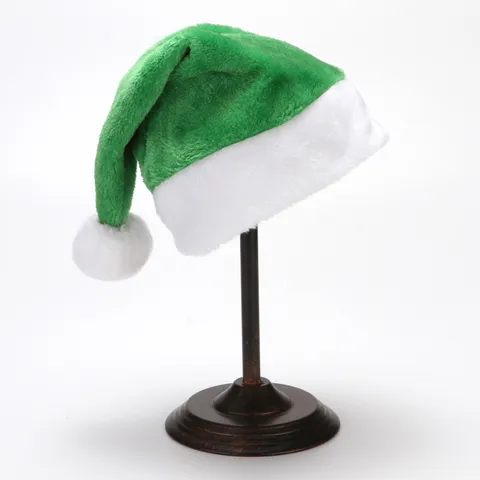 Gorro de Navidad de Peluche Bordado Suave Pompon Festivo Gorro de Papá Noel para Fiesta Actuación Unisex Adultos Decoración