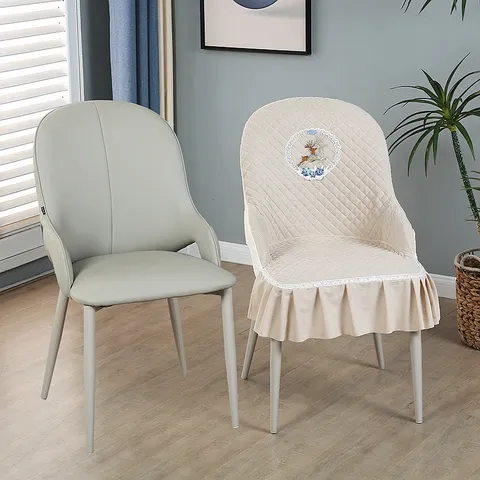 Fundas para Sillas Curvas Todo Incluido Antideslizante Funda para Silla de Comedor Acolchado Bordado para el Hogar
