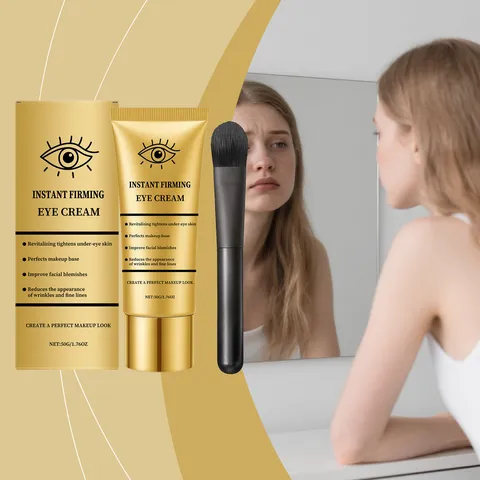Instant Straffende Augencreme Mit Massagepinsel Anti Aging Falten Feuchtigkeitsspendende Augenpflege Behandlung Für Damen Hautpflege
