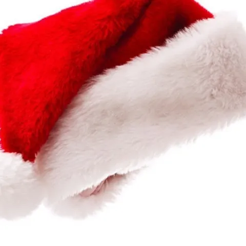 Klassieke Rode Pluche Kerstmuts Met Witte Imitatiebontrand En Pompom Zachte Kerstman Muts Voor Feestkostuum