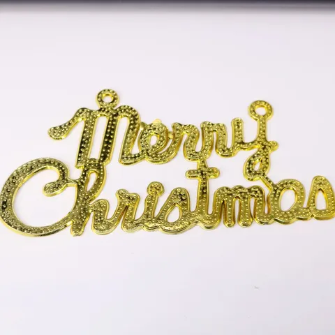 Gold Merry Christmas Briefplatte Hängende Dekoration Kunststoff Weihnachtsbaum Deko Für Festliche Party Haus Wanddeko