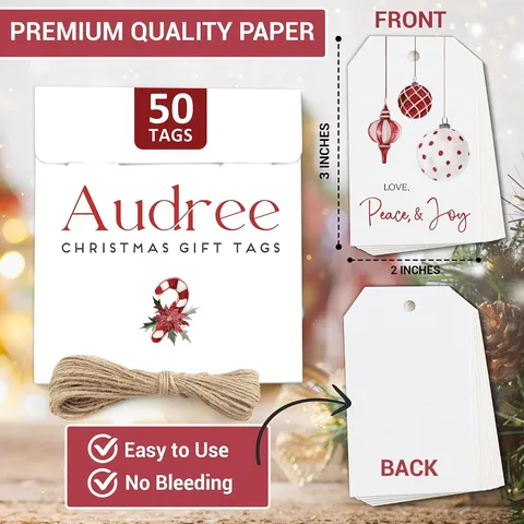 Etiquetas De Regalo De Navidad Vintage En Acuarela Con Cordel Etiquetas Para Colgar Para Decoración De Regalos De Navidad Colección