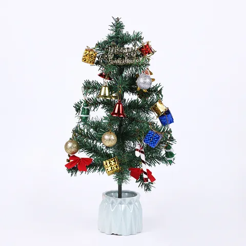 Christmas DIY Ornaments Set Santa Claus Pine Cones Gift Boxes Bells For Home Party Xmas Tree Hanging Decorations