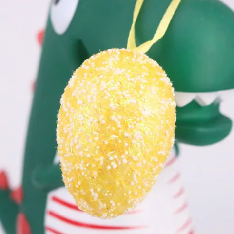 Pascua Huevos de Espuma Coloridos Adornos Colgantes Huevos Artificiales Multicolor Con Lazo Para Decoración de Fiesta Hogar