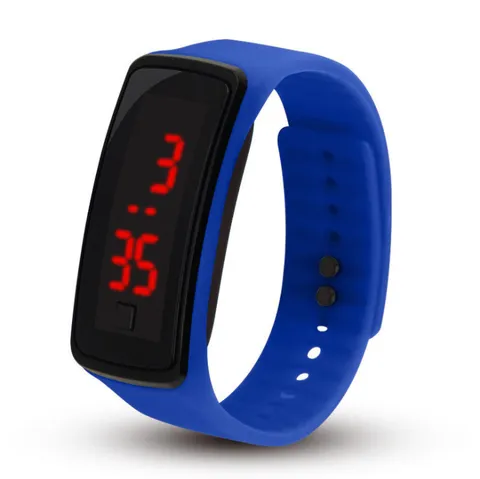 Reloj Electrónico LED Digital Correa de Silicona Deportiva para Niños Estudiantes Reloj de Pulsera Impermeable Rectangular