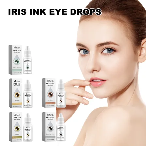Gouttes Oculaires Colorées Solution Liquide Hydratante pour les Soins des Yeux Hydratant Portable et Gouttes Oculaires Rafraîchissantes pour un Usage Quotidien
