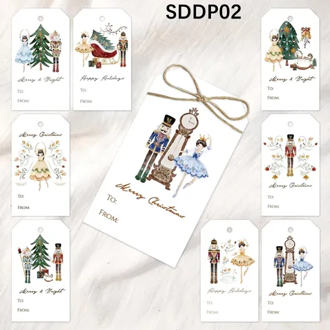 Weihnachten Nussknacker Geschenkanhänger Kunstdruckpapier Etiketten Mit Schnur Für Feiertag Geschenke Deko Merry Christmas Tags