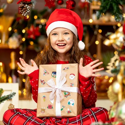 Autocollants de Noël Aquarelle Vintage Renne Camionnette Ours Décor Pour Sac Cadeau Scellage Enveloppe Décoration Fête Noël