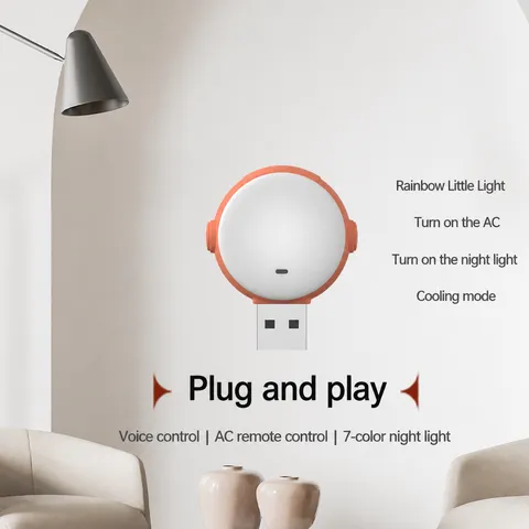 Smart Air Conditioner Companion Voice Control Night Light USB Plug-in Intelligent Home LED Light