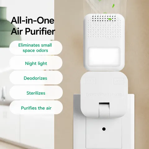 Mini USB Luftreiniger Tragbarer Negativ-Ionen Desodorierer Formaldehyd Entferner Geruchsbeseitiger für Badezimmer Toilette