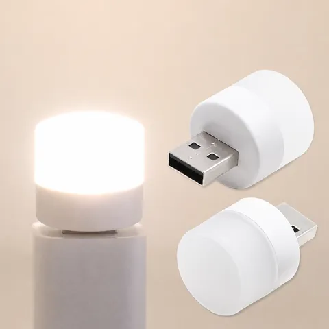 Tragbares USB LED Nachtlicht Mini USB Steckerlampe Augenschutz Nachttisch Leselampe Für Wohnheim Büro Zuhause