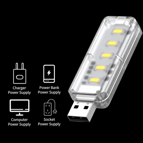 USB LED Nachtlicht Berührung Dimmbar Steckdose Schreibtischlampe Doppelseitige Beleuchtung Tragbar Für Wohnheim Schlafzimmer Zuhause