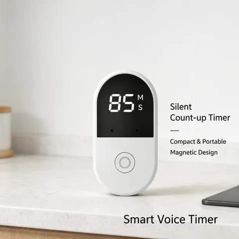 Intelligenter Digitaler Sprach Timer Magnetischer Wiederaufladbarer Countdown Timer Mit LED Anzeige Tragbarer Lern Küchen Timer
