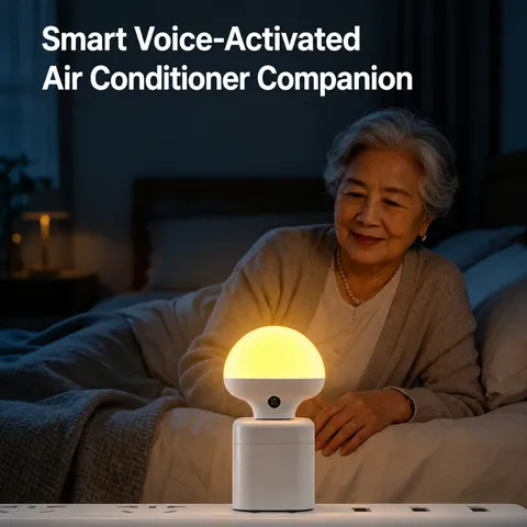 Control de Voz Inteligente Aire Acondicionado Compañero USB Luz de Noche LED Lámpara de Cabecera Luz de Control Remoto de Voz Inteligente
