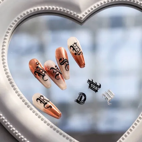 3D Silicone Nail Art Mold Butterfly Star Gothic Alphabet Shapes High Transparent DIY Manicure Decor Tool For Salon Home Use