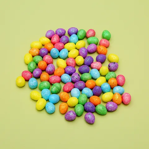 DIY Huevos de Pascua Decoraciones Colgantes Coloridos Pintados Simulación Huevos de Espuma Para Decoración de Fiesta en el Hogar Artesanía DIY Regalo Niños