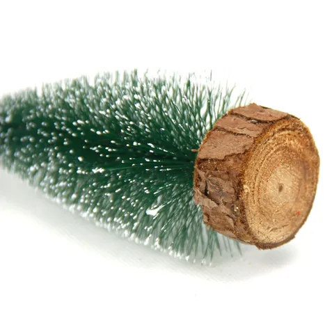 Gefrosteter Mini Weihnachtsbaum Mit Naturholzsockel Schneebeflockte Kiefernadel Tisch Künstlicher Kleiner Weihnachtsbaum Schmuck Für Feiertage Haus Dekor