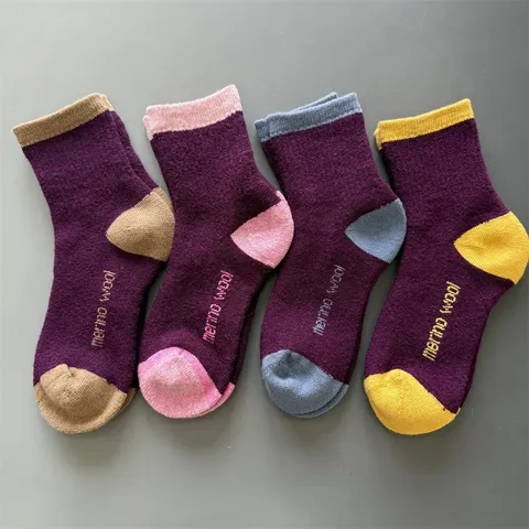 High Performance Thickened Merino Wool Thermal Loop Hiking Ski Socks Unisex Outdoor Sports Warm Crew Socks