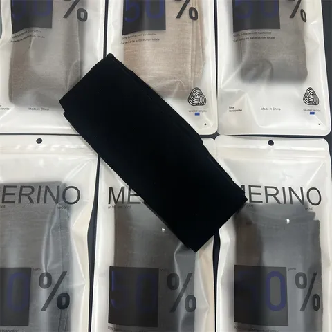 Merino Wool Warm Anti-Slip Long Tube Socks For Women Winter Solid Color Thickened Thermal Slouch Socks Leg Warmers