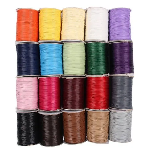 Eco-Friendly Round Waxed Cord For DIY Bracelet Necklace Braided String Handmade Jewelry Making Material Crafts Cord Ribbon Supplies