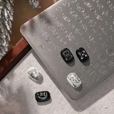 Zodiac Nail Stamping Plate Stainless Steel Twelve Constellations Image Template Manicure DIY Tool Stamping Template
