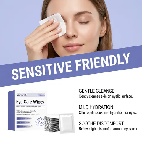 Lingettes Jetables Soin des Yeux Nettoyage Doux Lingettes Humides Rafraîchissantes Pour Hygiène Quotidienne