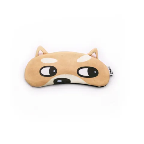 Cartoon Animal Sleep Eye Mask Soft Polyester Shading Eye Cover For Travel Nap Cute Cat Dog Husky Expression Plush Sleep Aid