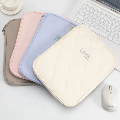 Portable Quilted Tablet Sleeve Case For 11 Inch iPad Huawei Shockproof Padded Laptop Liner Bag Business Simple Tech Accessory