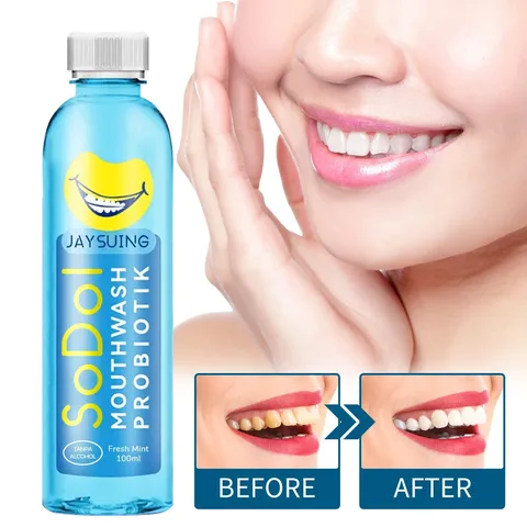 Fresh Mint Mouthwash Liquid Oral Care Breath Freshener Daily Teeth Cleaning Fresh Breath Clean Mouth Liquid Bottle