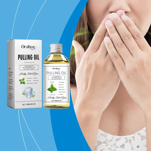 Coconut Oil Pulling Mouthwash Fresh Breath Deep Cleaning Teeth Stains Removal Oral Care Liquid