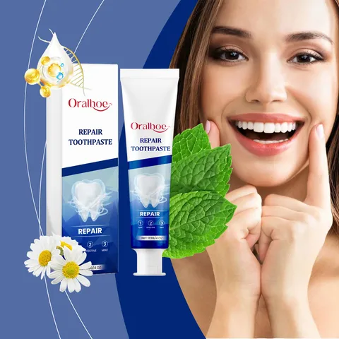 Dentifrice Réparateur Oralhoe Nettoyage En Douceur Élimination Des Taches Saveur Menthe Haleine Fraîche Soins Bucco-Dentaires Quotidiens