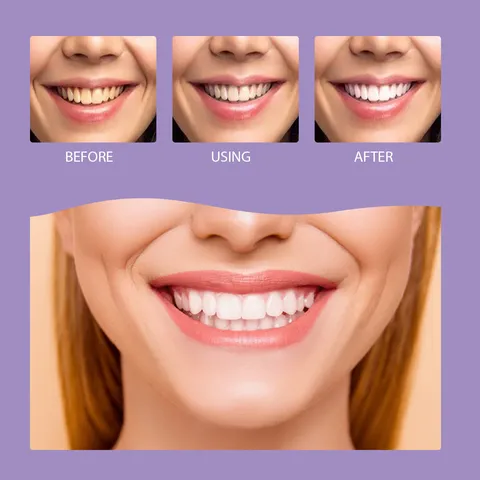 Purple Toothpaste Color Corrector Teeth Whitening Foam Deep Cleaning Tartar Removal Oral Care Fresh Breath