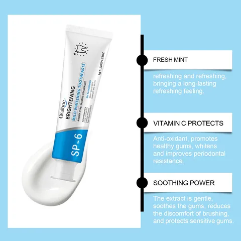Dentifrice Menthe Jasmin Blanchiment des Dents Rafraîchisseur d'Haleine Nettoyage en Profondeur Élimination des Taches Soin de l'Hygiène Bucco-Dentaire