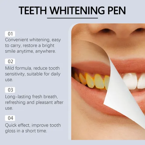 Penna Sbiancante per Denti Oralhoe Cura Dentale Professionale Siero Rimozione Macchie Alito Fresco Strumento di Igiene Orale Portatile