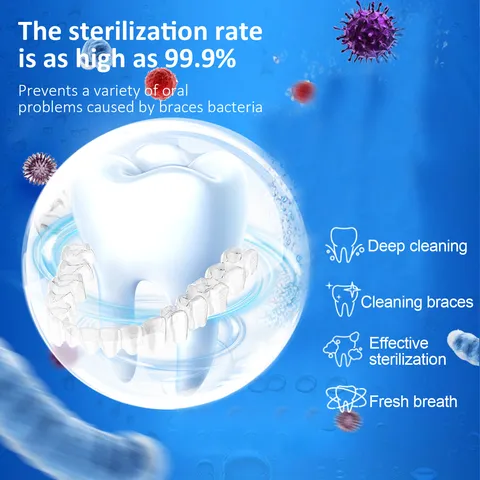 Orthodontic Aligner Foam Cleanser Braces Stain Removal Deep Cleaning Teeth Care Oral Hygiene Liquid Bottle