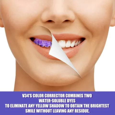 V34 Correcteur de Couleur Mousse Dentifrice Blanchiment Nettoyage Élimination des Taches Profondes Haleine Fraîche Soins Bucco-dentaires Flacon Pompe