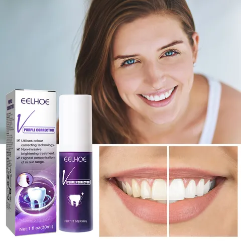 Dentifrice Correcteur de Blanchiment des Dents Violet Soin Bucco-Dentaire Sérum Éclaircissant Haleine Fraîche