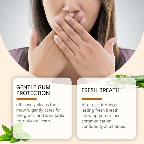 Oralhoe Herbal Mouthwash Gentle Teeth and Gum Cleaning Fresh Breath Oral Care Liquid Daily Cleaning Mint Flavor