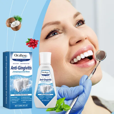 Bain de Bouche Multi-Protection Oralhoe Anti Gingivite Et Anti Plaque Haleine Fraîche Soins Bucco-Dentaires Liquide Nettoyant Quotidien