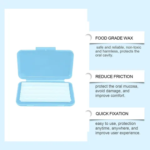 Κερί Σιδερακιών Τροφίμων Ορθοδοντικό Κερί Ανακούφισης Με Φορητή Θήκη Αποθήκευσης Φροντίδα Στόματος