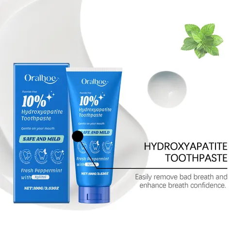 Dentifrice à la Menthe Formule à l'Hydroxyapatite pour le Blanchiment des Dents et Haleine Fraîche Soin Bucco-Dentaire Quotidien